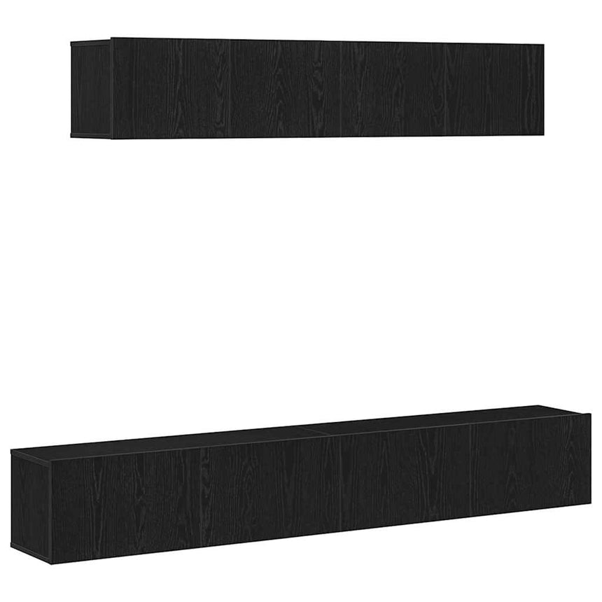 vidaXL Ensemble meuble TV 4 pcs Chêne noir Bois d'ingénierie