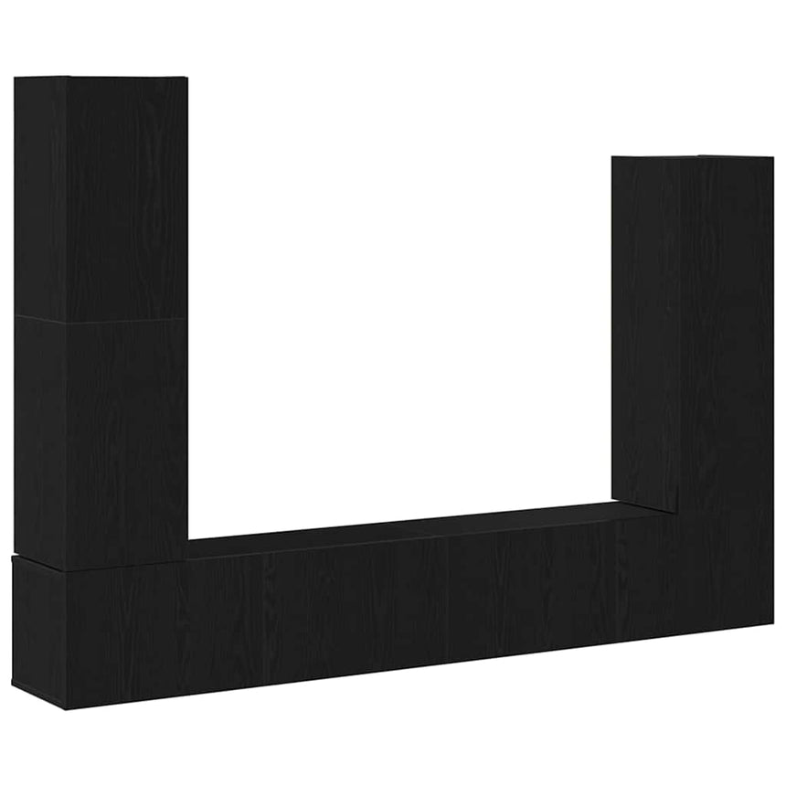 vidaXL Ensemble meuble TV 6 pcs Chêne noir Bois d'ingénierie