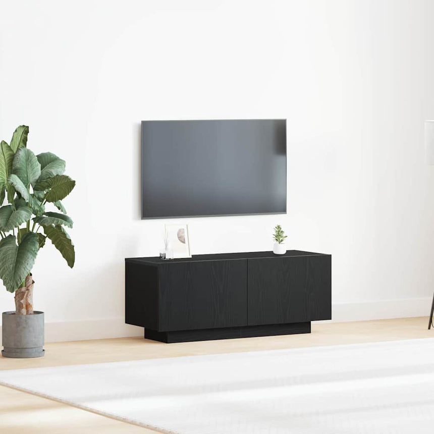 vidaXL Meuble TV Chêne noir 100 x 35 x 40 cm Bois d'ingénierie