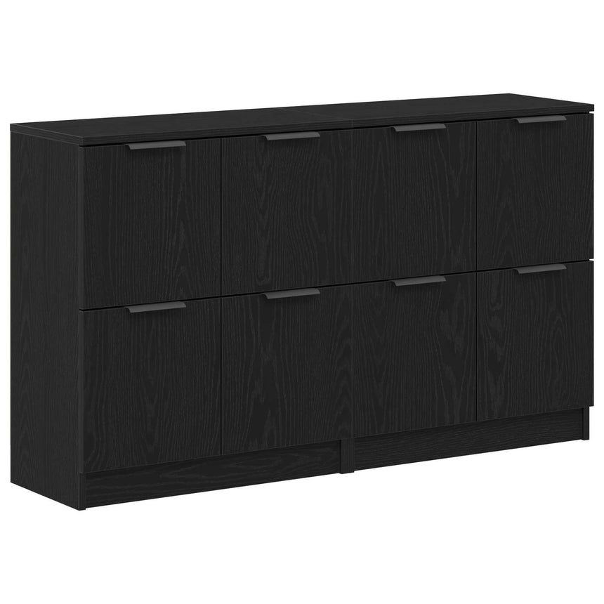 vidaXL Buffet 2 pcs Chêne noir 60 x 30 x 70 cm Bois d'ingénierie
