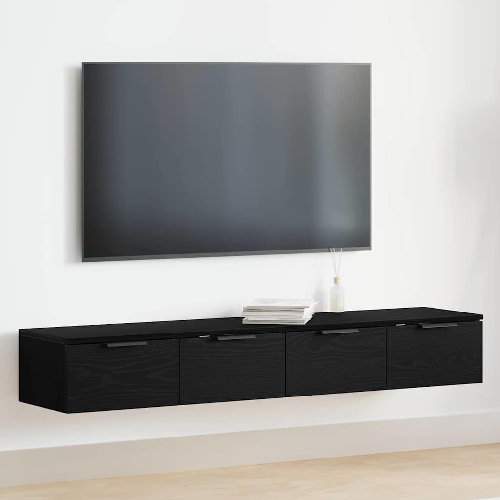vidaXL Meuble mural 2 pcs Chêne noir 68 x 30 x 20 cm Bois d'ingénierie