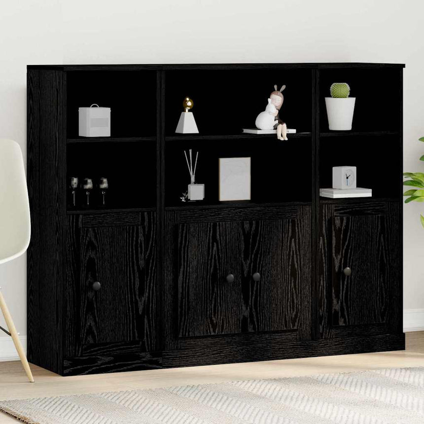 vidaXL Haut Armoire Chêne noir 132 x 35,5 x 103,5 cm Bois d'ingénierie
