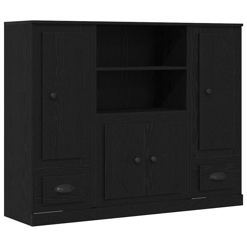 vidaXL Highboard Chêne noir 132 x 35,5 x 103,5 cm Bois d'ingénierie