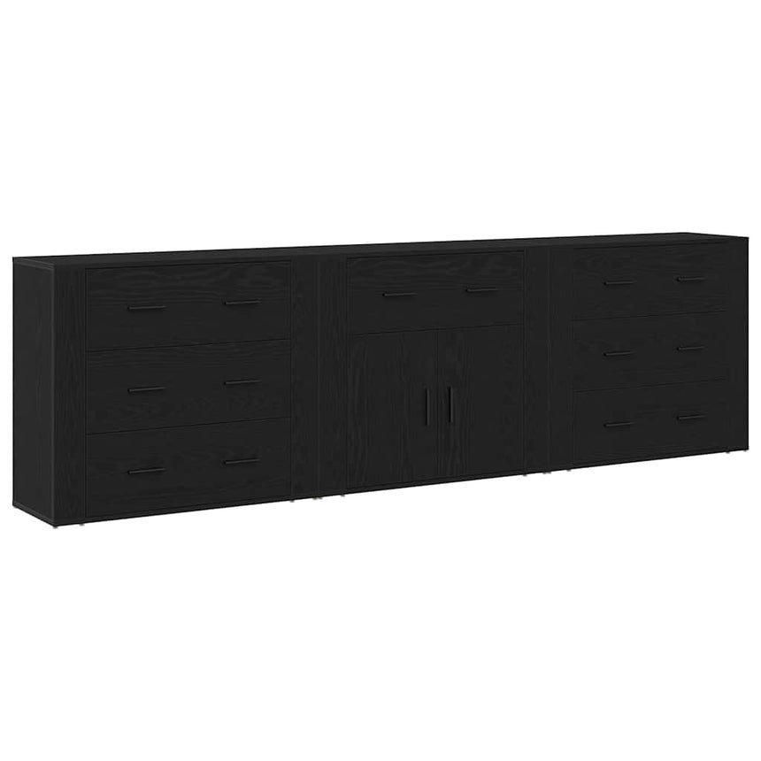 vidaXL Buffet Chêne noir 240 x 33 x 70 cm Bois d'ingénierie