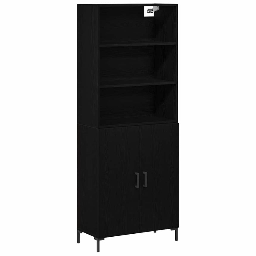 vidaXL Haut Armoire Chêne noir 69,5 x 34 x 180 cm Bois d'ingénierie