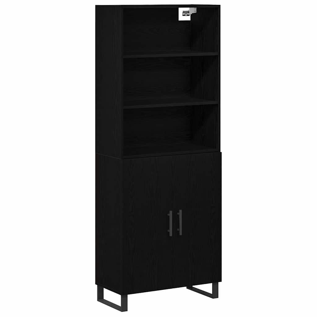 vidaXL Haut Armoire 2 pcs Chêne noir Bois d'ingénierie