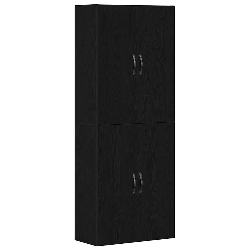 vidaXL Armoire Murale Montage mural 2 pcs Chêne noir 69,5 x 34 x 90 cm