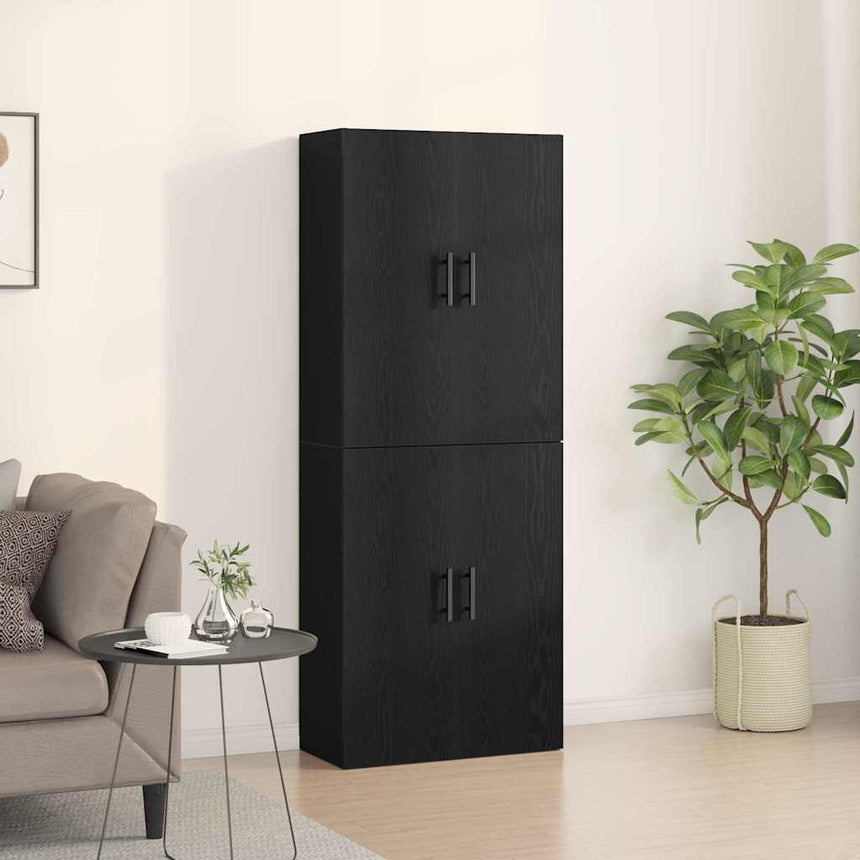 vidaXL Armoire Murale Montage mural 2 pcs Chêne noir 69,5 x 34 x 90 cm