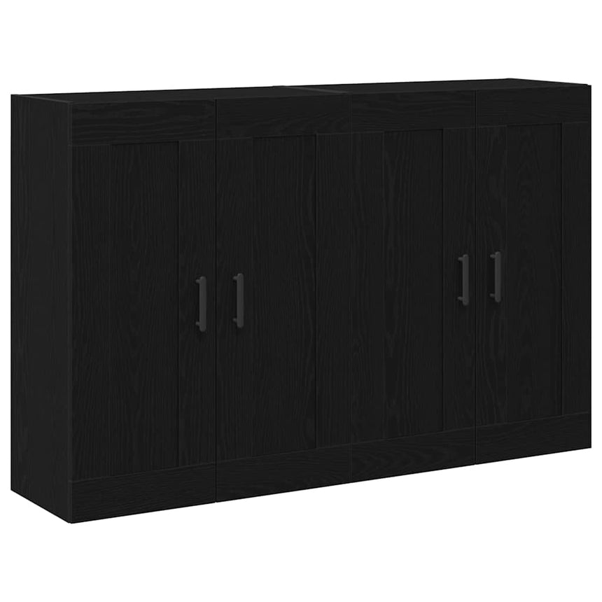 vidaXL Meuble mural Montage mural 2 pcs Chêne noir 69,5 x 34 x 90 cm