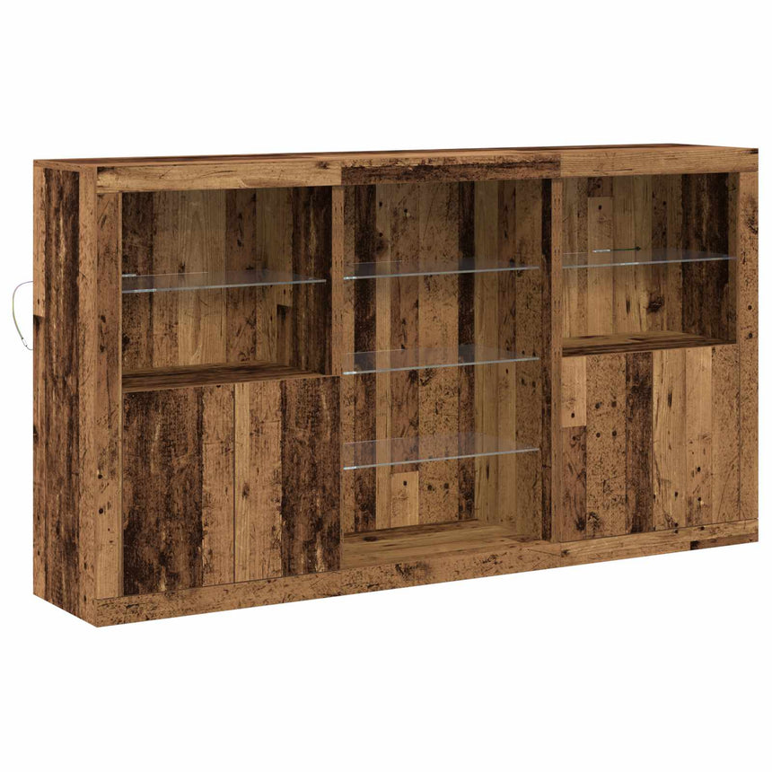 vidaXL Buffet LED Bois ancien 181,5 x 37 x 100 cm Bois d'ingénierie