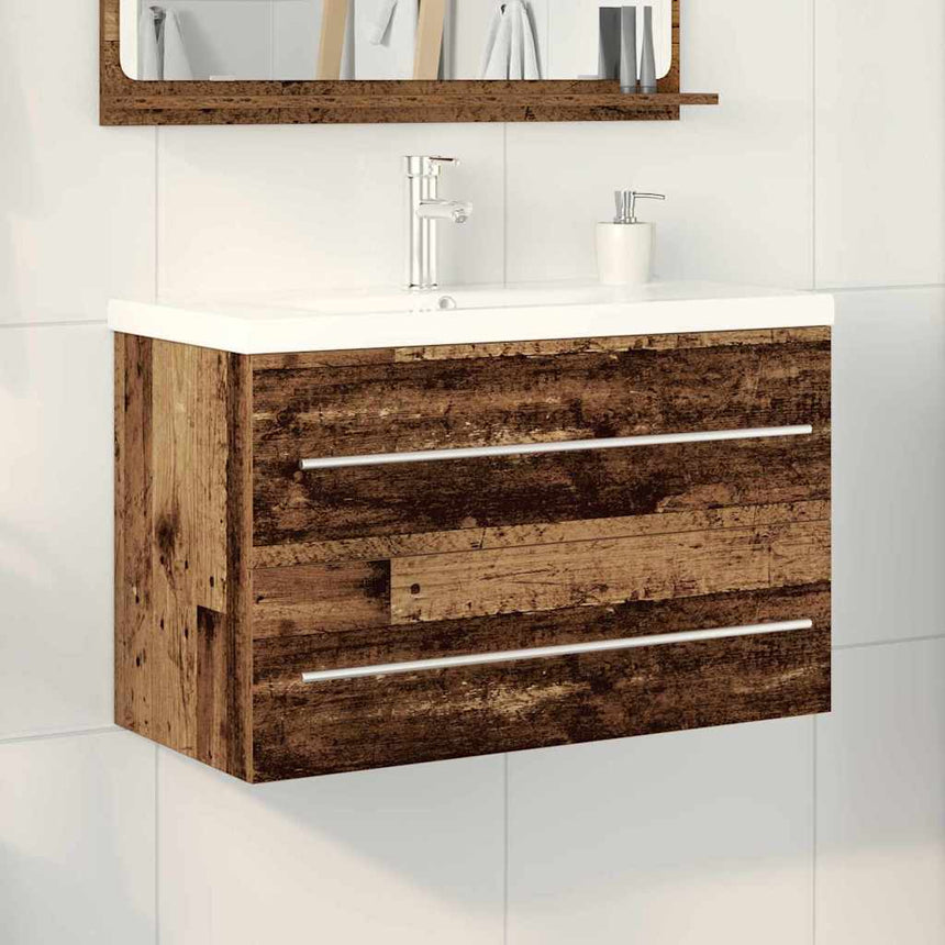 vidaXL Meuble de Lavabo de Salle de Bain 2 pcs 80 x 38,5 x 48 cm