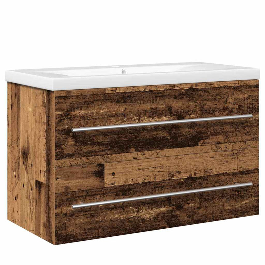 vidaXL Meuble de Lavabo de Salle de Bain 2 pcs 80 x 38,5 x 48 cm