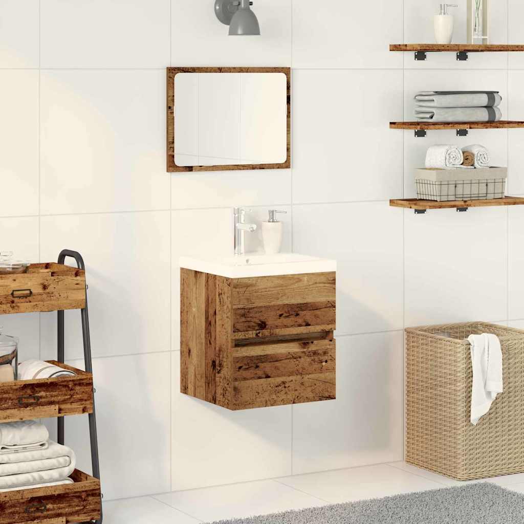 vidaXL Meuble de Lavabo de Salle de Bain Chêne noir 41 x 39 x 62 cm