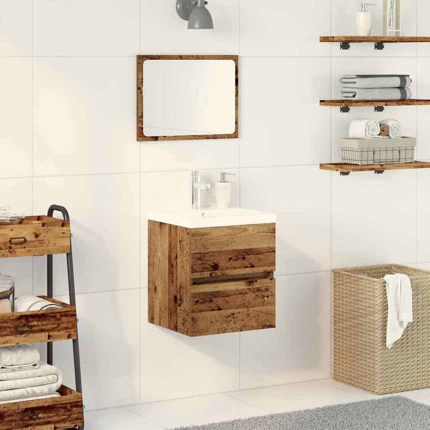 vidaXL Meuble de Lavabo de Salle de Bain Chêne noir 41 x 39 x 62 cm