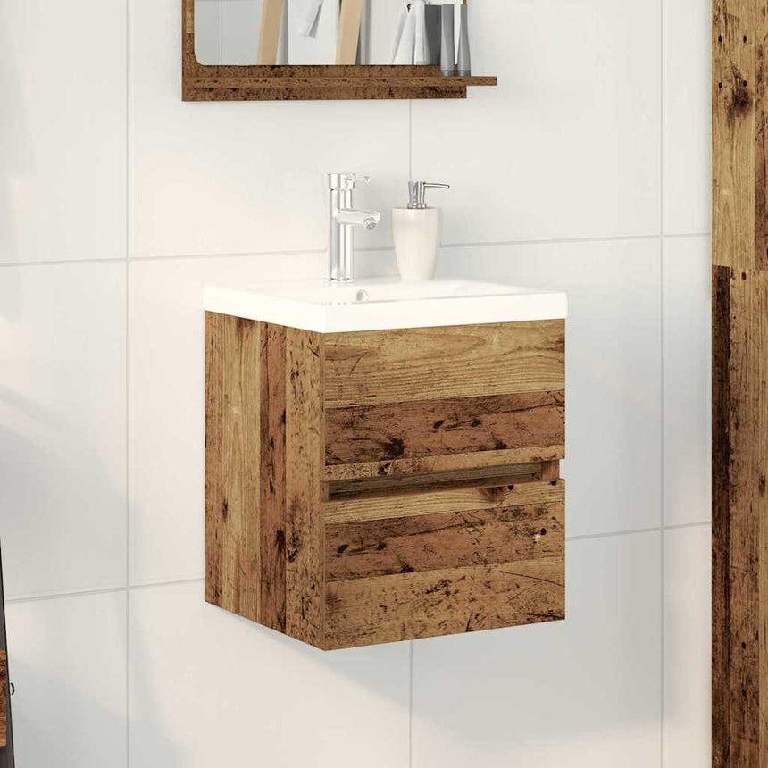 vidaXL Meuble de Lavabo de Salle de Bain Chêne noir 80 x 39 x 62 cm