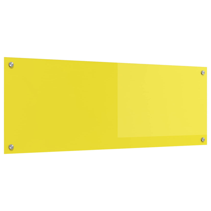 Keukenachterwand Geel 110 X 40 Cm Gehard Glas Donkergrijs