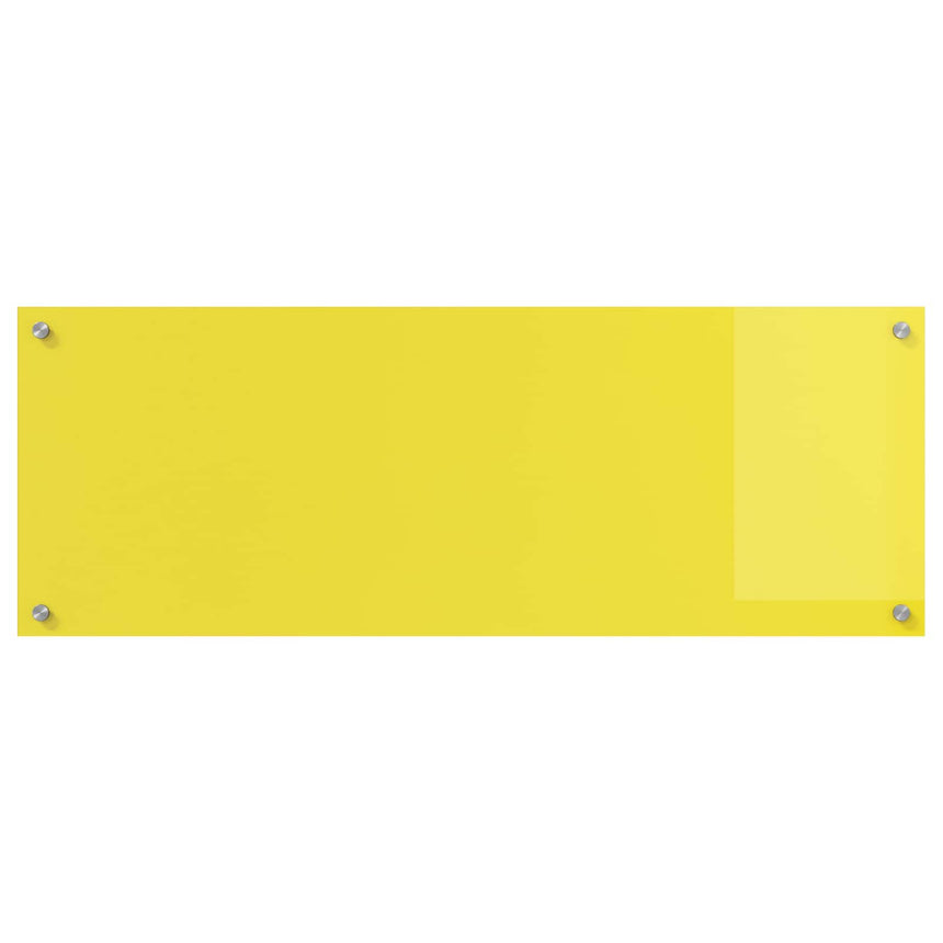Keukenachterwand Geel 110 X 40 Cm Gehard Glas Donkergrijs