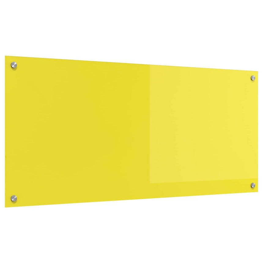Keukenachterwand Geel 110 X 50 Cm Gehard Glas Donkergrijs
