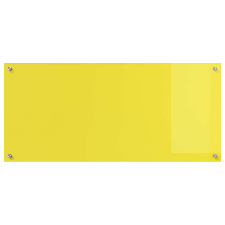 Keukenachterwand Geel 110 X 50 Cm Gehard Glas Donkergrijs
