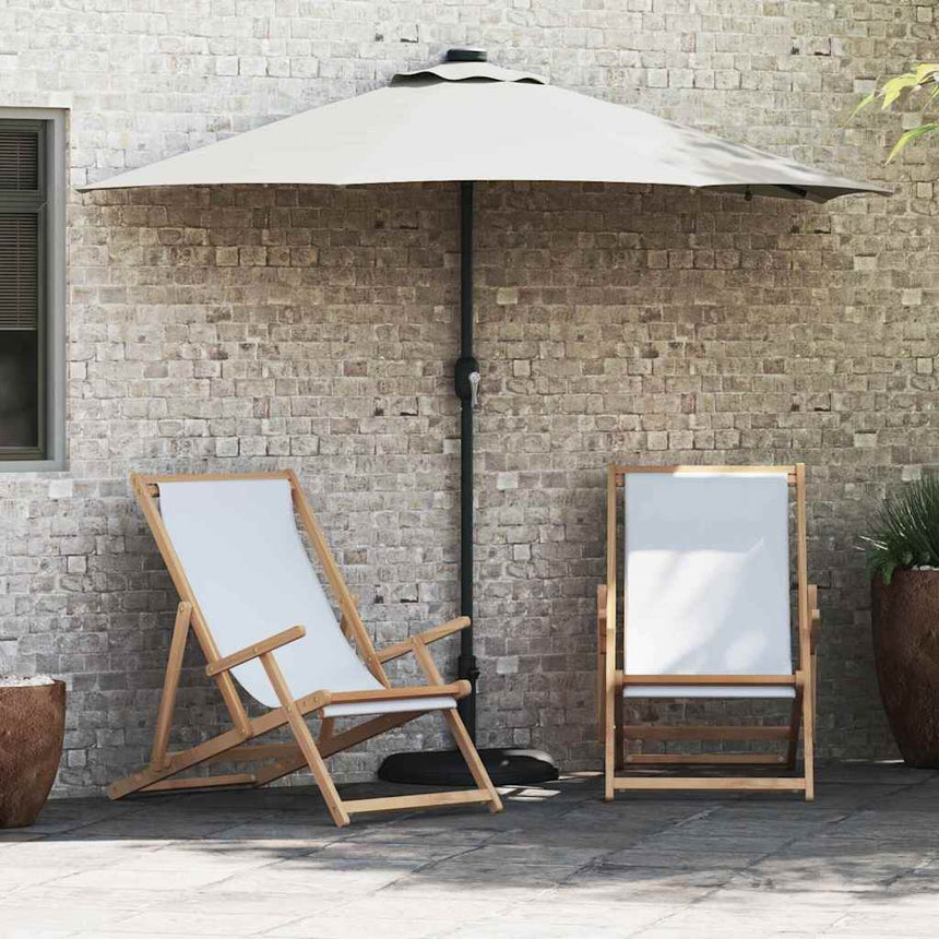 Tuinparasol 294 X 150 X 223 Cm Polyester En Staal
