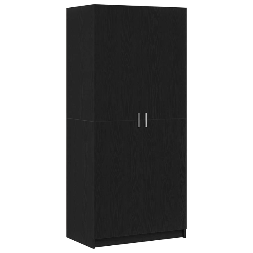 vidaXL Armoire Chêne noir 80 x 50,5 x 180 cm Bois d'ingénierie
