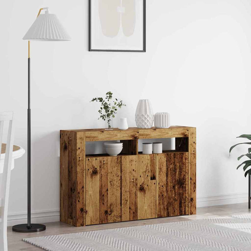vidaXL Buffet Bois ancien 116 x 30 x 75 cm Bois d'ingénierie