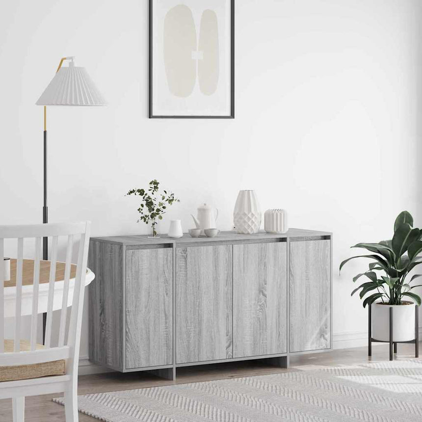 vidaXL Buffet Gris Sonoma 135 x 41 x 75 cm Bois d'ingénierie