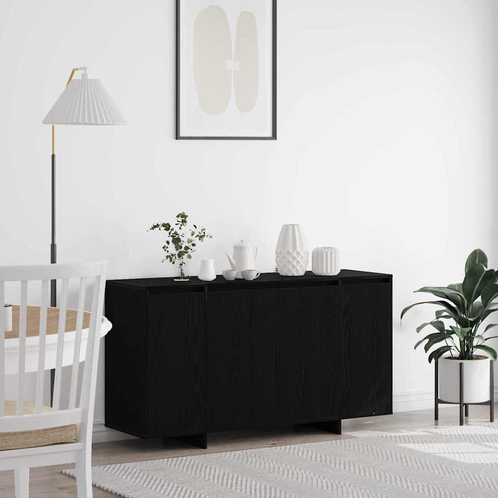 vidaXL Buffet Chêne noir 135 x 41 x 75 cm Bois d'ingénierie