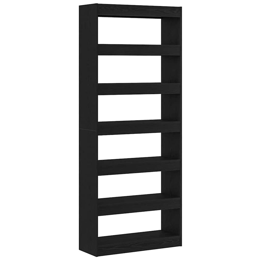 vidaXL Bibliothèque Chêne noir 80 x 30 x 198 cm Bois d'ingénierie
