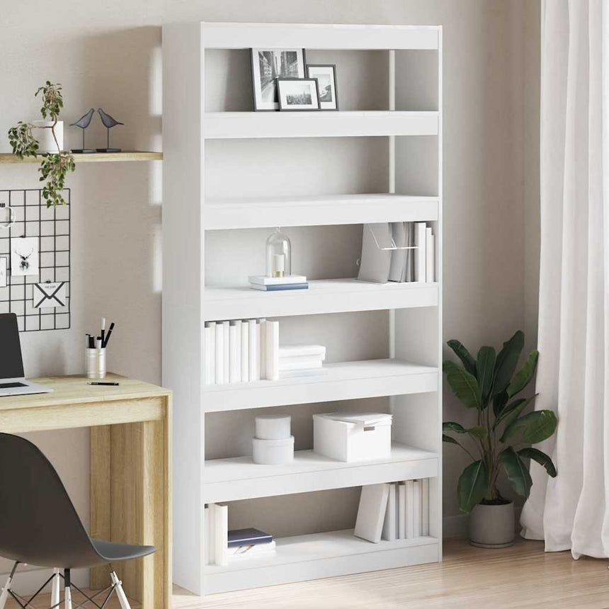 vidaXL Bibliothèque Blanc 100 x 30 x 198 cm Bois d'ingénierie