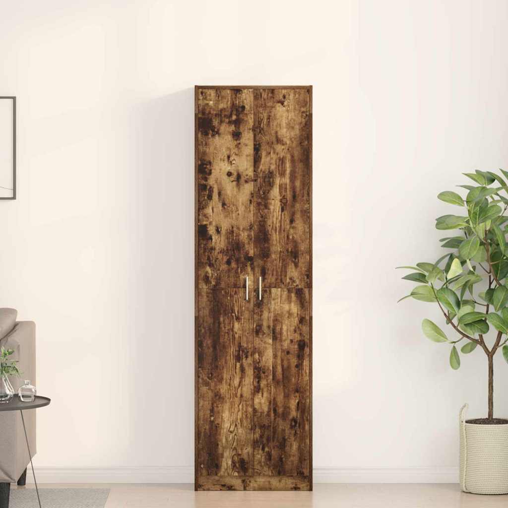 vidaXL Armoire Chêne fumé 55 x 25 x 189 cm Bois d'ingénierie