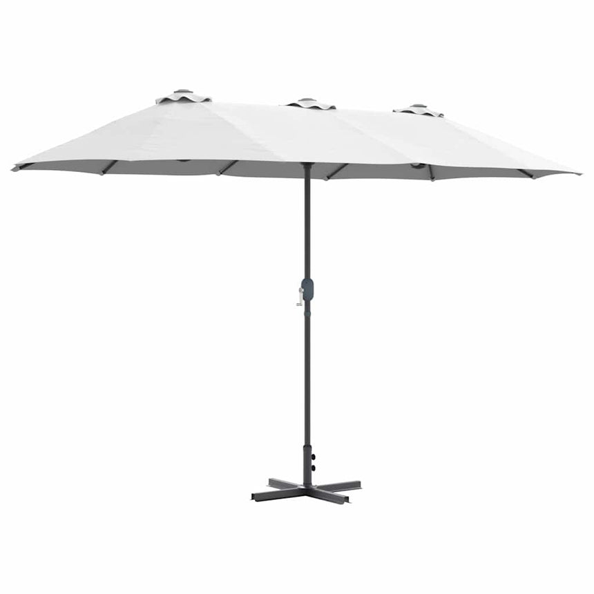 Tuinparasol 370 X 197 X 239 Cm Polyester En Aluminium