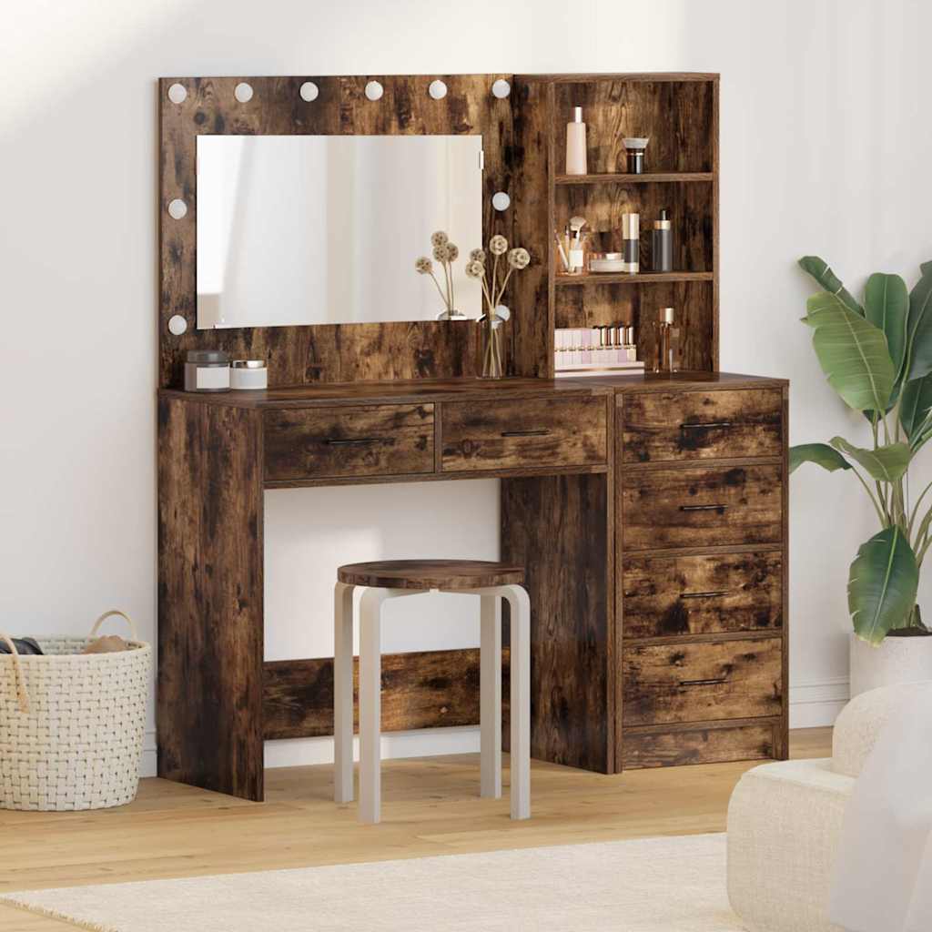 vidaXL Table de Toilette Marron 78.5 x 41 x 135 cm Bois d'ingénierie