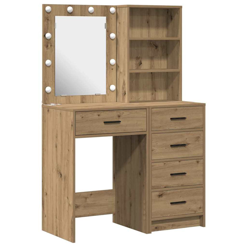 vidaXL Table de Toilette 2 pcs Marron 50 x 41 x 135 cm