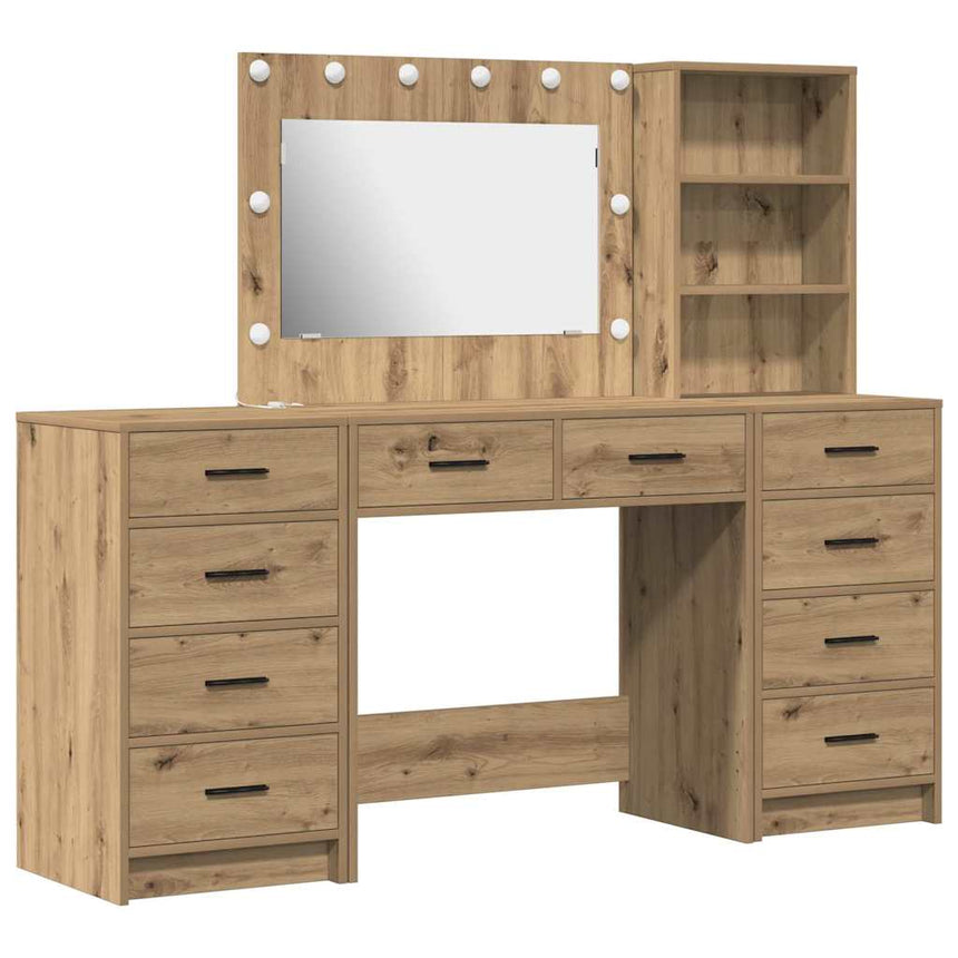 vidaXL Table de Toilette 3 pcs Chêne artisanal 78,5 x 41 x 135 cm