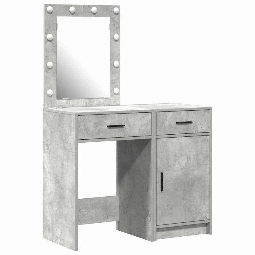 vidaXL Table de Toilette 2 pcs Gris 50 x 41 x 135 cm Bois d'ingénierie