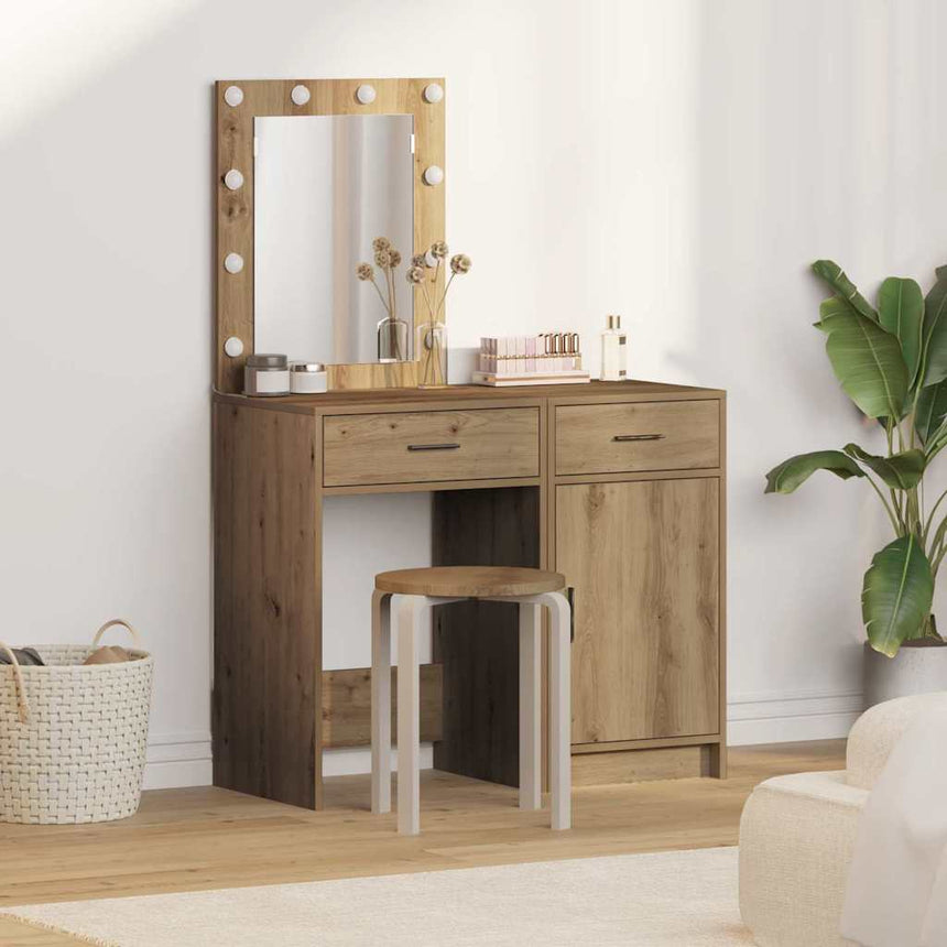 vidaXL Table de Toilette 2 pcs Marron 50 x 41 x 135 cm