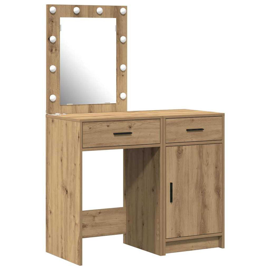 vidaXL Table de Toilette 2 pcs Marron 50 x 41 x 135 cm