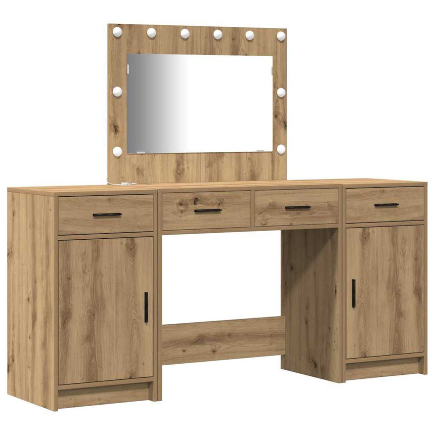 vidaXL Table de Toilette 3 pcs Marron 78,5 x 41 x 135 cm