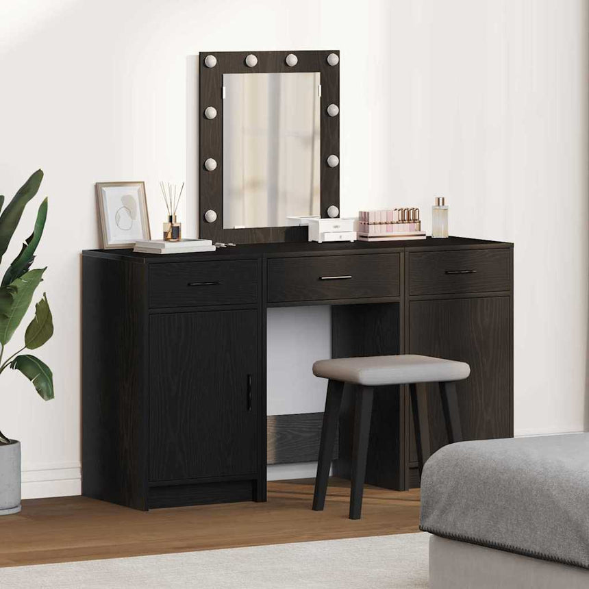 vidaXL Table de Toilette Noir 50 x 41 x 135 cm Bois d'ingénierie
