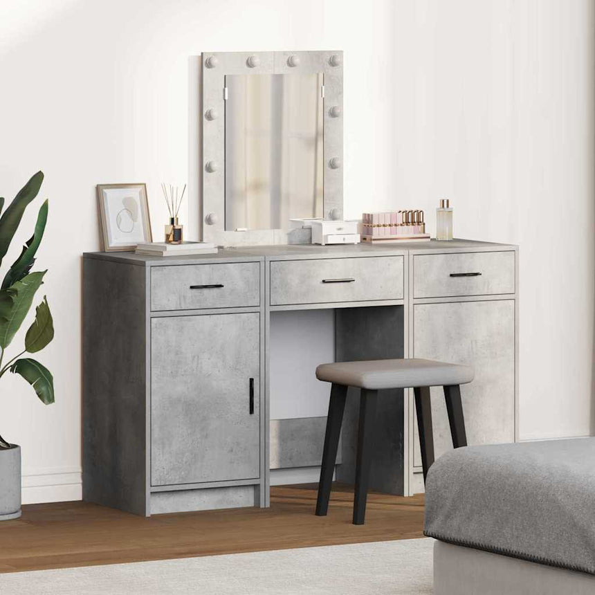 vidaXL Table de Toilette Gris 50 x 41 x 135 cm Bois d'ingénierie