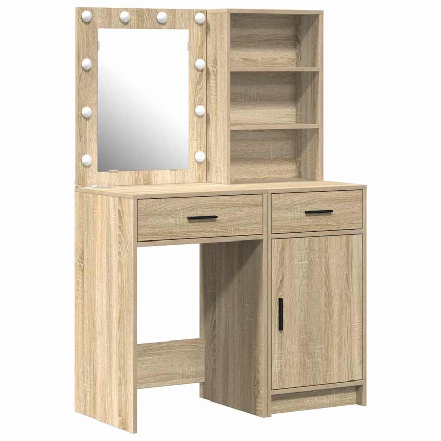 vidaXL Ensemble de Coiffeuse 2 pcs Chêne Sonoma Bois d'ingénierie