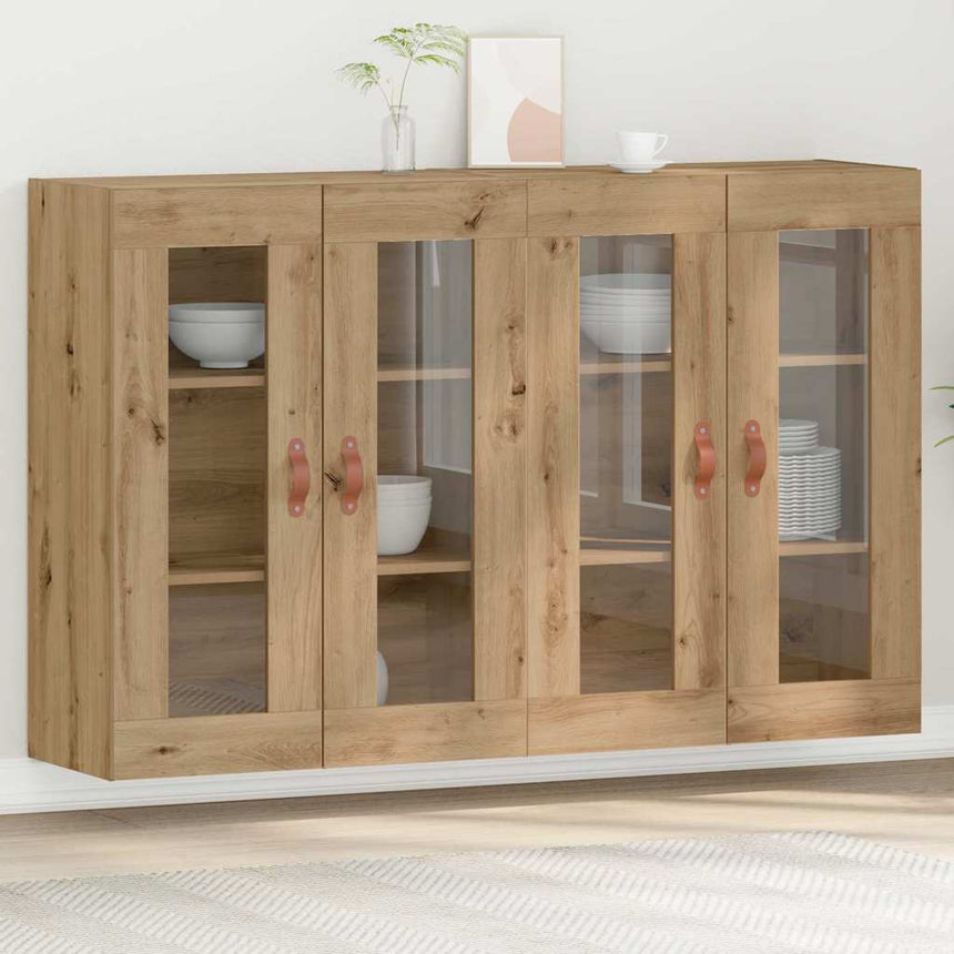 vidaXL Cabinets muraux 2 pcs Chêne artisanal 69,5 x 34 x 90 cm