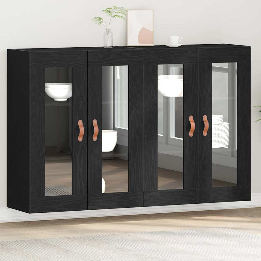 vidaXL Cabinets muraux 2 pcs Chêne noir 69,5 x 34 x 90 cm