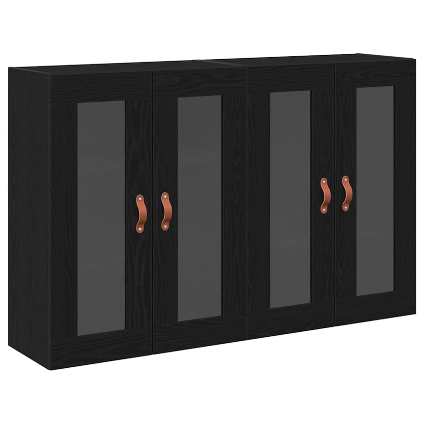 vidaXL Cabinets muraux 2 pcs Chêne noir 69,5 x 34 x 90 cm