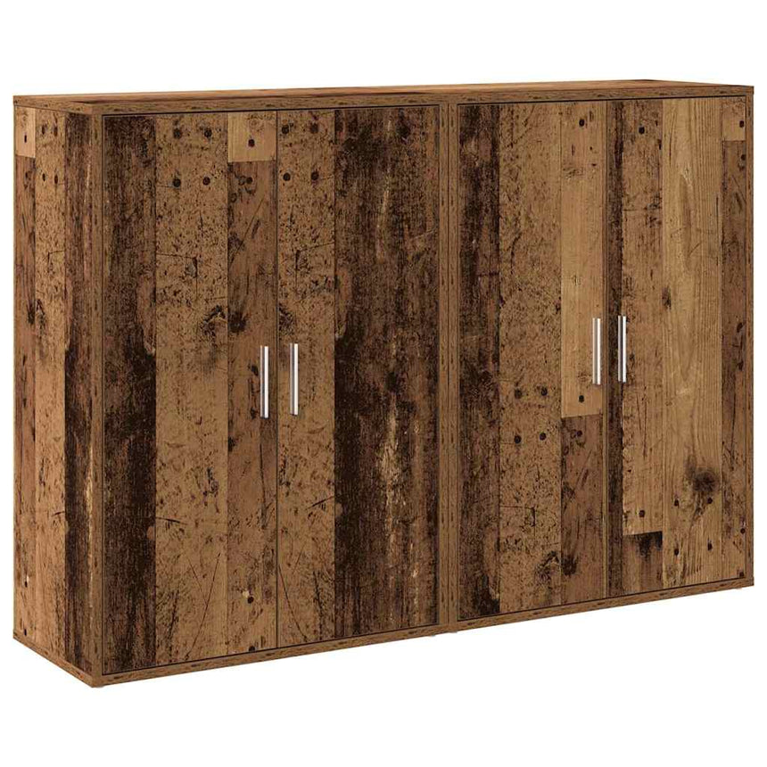 vidaXL Buffet 2 pcs Bois ancien 60 x 31 x 84 cm Bois d'ingénierie