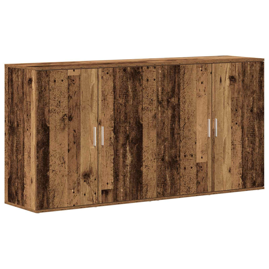 vidaXL Buffet 2 pcs Bois ancien 79 x 38 x 80 cm Bois d'ingénierie