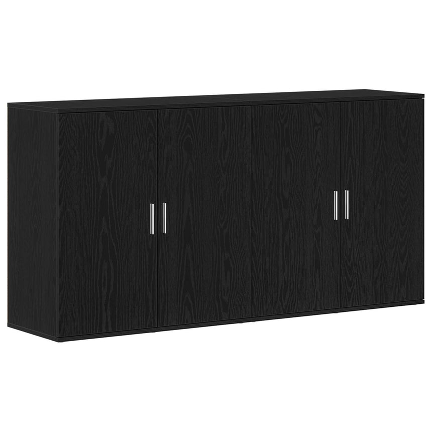 vidaXL Buffet 2 pcs Chêne noir 79 x 38 x 80 cm Bois d'ingénierie