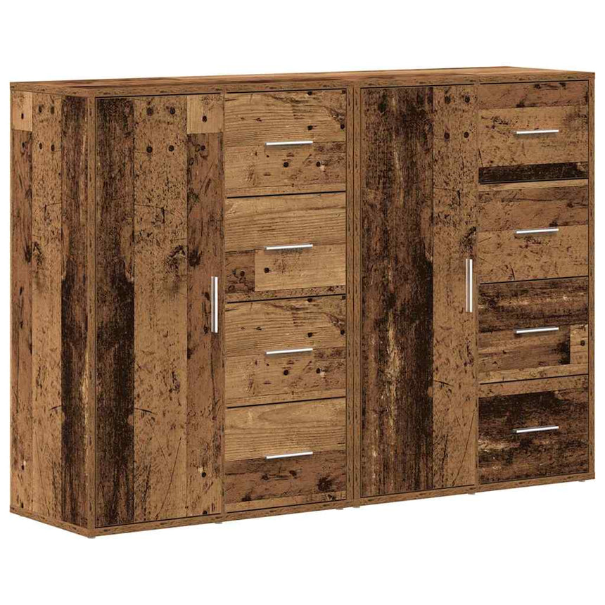 vidaXL Buffet 2 pcs Bois ancien 60 x 31 x 84 cm Bois d'ingénierie