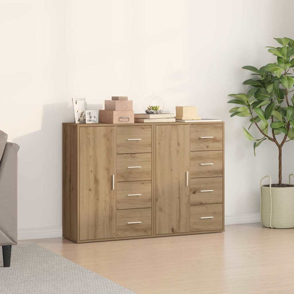 vidaXL Buffet 2 pcs Chêne artisanal 60 x 31 x 84 cm Bois d'ingénierie